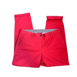 Talbots 8P Relaxed Chino‎ Pants Salmon Red Cotton Blend Petite Womens